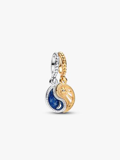 Two-tone Splittable Sun & Moon Dangle Charm - Image 2