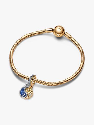 Two-tone Splittable Sun & Moon Dangle Charm - Image 5
