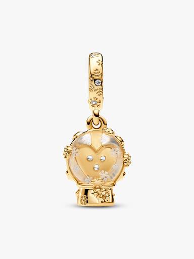 Heart Snowflake Snow Globe Dangle Charm - Image 5