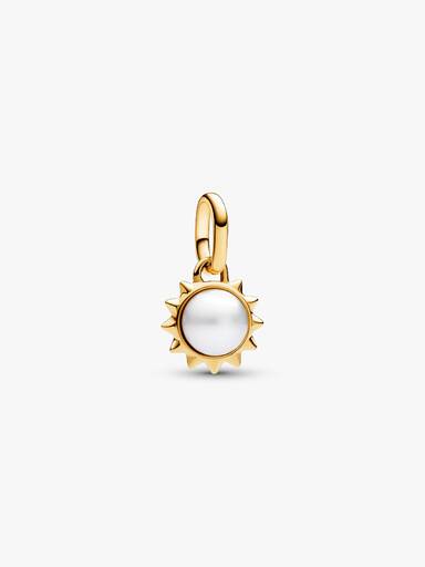 Pandora ME Treated Freshwater Cultured Pearl Sun Mini Dangle Charm - Image 2