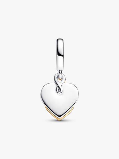 Lab-grown Diamond Engravable Mom Double Dangle Charm - Image 3