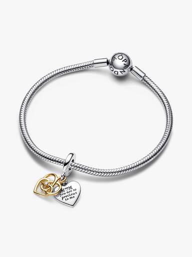 Lab-grown Diamond Engravable Mom Double Dangle Charm - Image 5