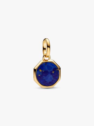 Blue Engravable Mini Medallion Charm - Image 2
