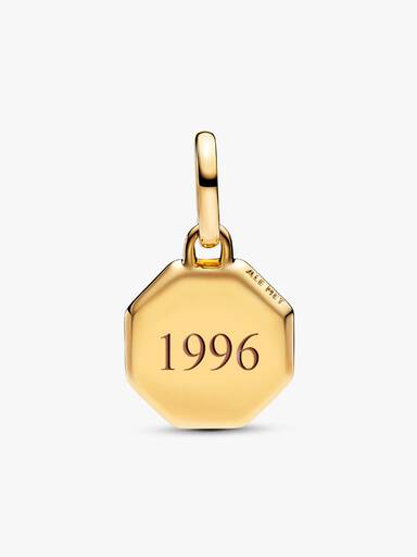 Blue Engravable Mini Medallion Charm - Image 4