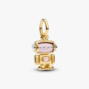 Spinnable Face Robot Dangle Charm