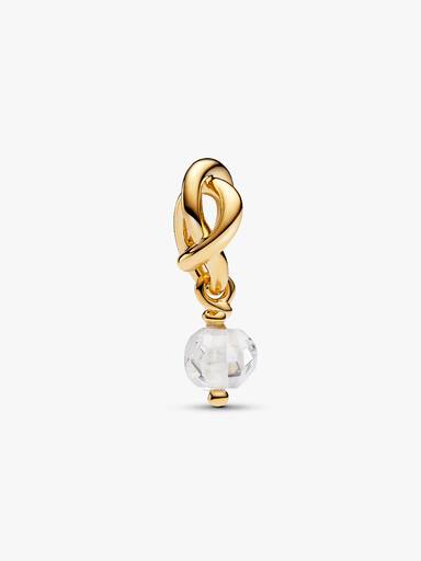 April Clear Eternity Circle Dangle Charm - Image 2