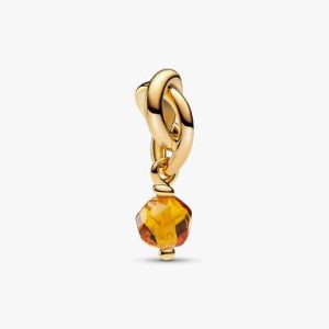 November Honey Eternity Circle Dangle Charm