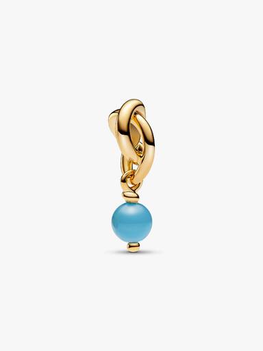 December Turqoise Blue Eternity Circle Dangle Charm