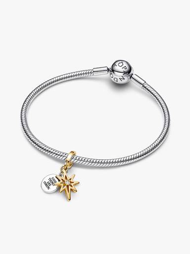 Engravable North Star Lab-grown Diamond Dangle Charm - Image 7