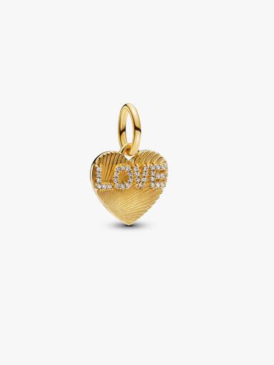 BE LOVE Engravable Golden Love Heart Charm Bracelet Set - Image 3
