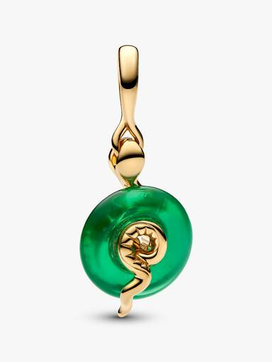 Snake Green Murano Glass Dangle Charm - Image 6