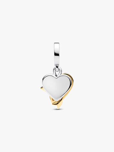 Engravable Heart & Arrow Double Dangle Charm - Image 5