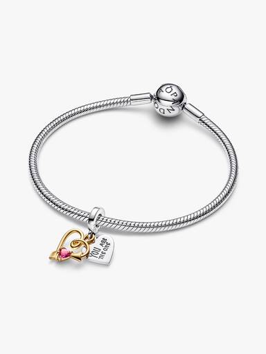 Engravable Heart & Arrow Double Dangle Charm - Image 6