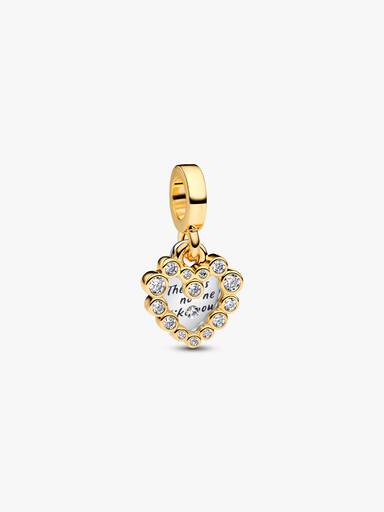 Sparkling Heart Double Dangle Charm - Image 2