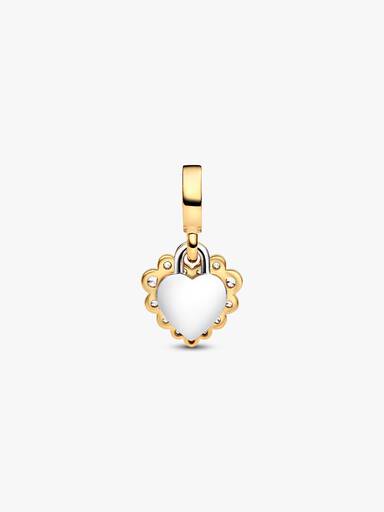 Sparkling Heart Double Dangle Charm - Image 4