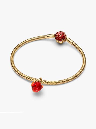 Disney Beauty and the Beast Enchanted Rose Dangle Charm - Image 5