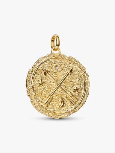 Crossing Arrows Oversized Medallion Charm - Image 2