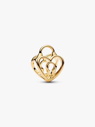 Openwork Heart Padlock Charm - Image 2