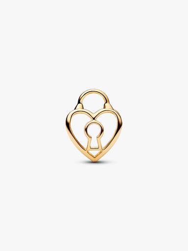 Openwork Heart Padlock Charm - Image 3