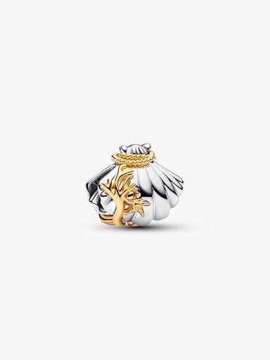 Disney Princesses Ariel Shell Lab-Grown Diamond Two-Tone Charm - Image 2