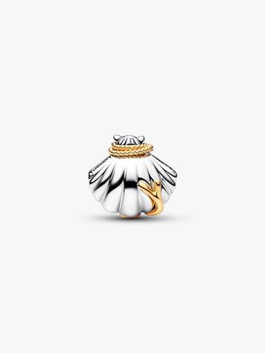 Disney Princesses Ariel Shell Lab-Grown Diamond Two-Tone Charm - Image 3