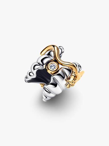 Disney Princesses Ariel Shell Lab-Grown Diamond Two-Tone Charm - Image 6