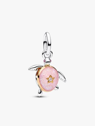 2026 Pink Sea Turtle Lab-grown Diamond Dangle Charm - Image 2