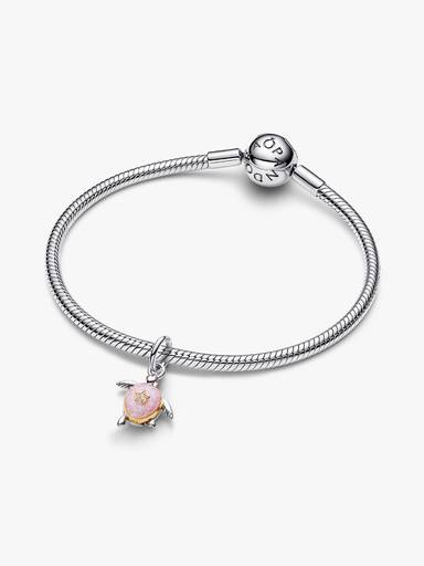 2026 Pink Sea Turtle Lab-grown Diamond Dangle Charm - Image 5