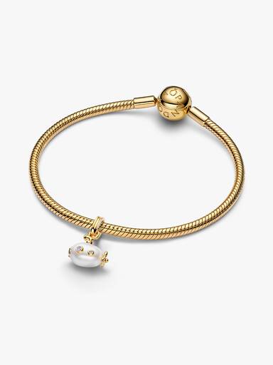 Treated Freshwater Cultured Baroque Pearl Submarine Dangle Charm - Image 4