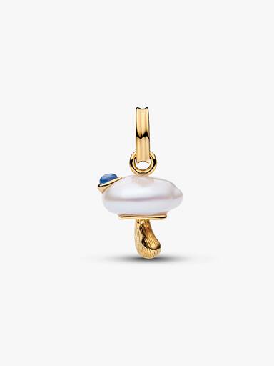 Treated Freshwater Cultured Baroque Pearl Mushroom Dangle Charm - Image 5