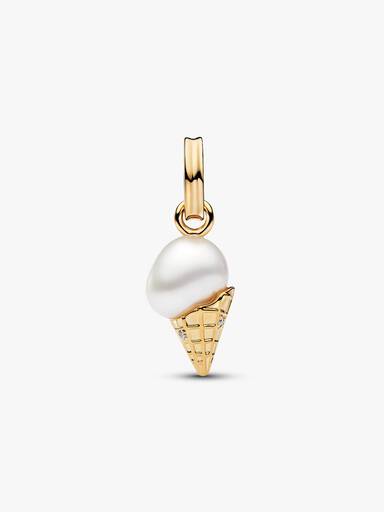 Treated Freshwater Cultured Baroque Pearl Ice Cream Dangle Charm - Image 5