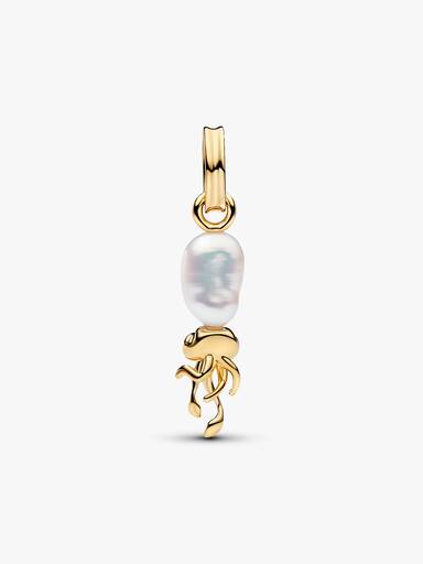 Treated Freshwater Cultured Baroque Pearl Squid Dangle Charm - Image 3