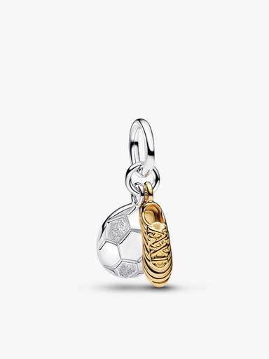Engravable Soccer Shoe Double Dangle Charm - Image 2