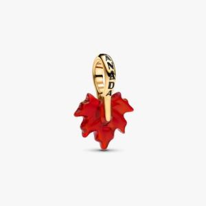 Red Maple Leaf Dangle Charm