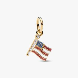 American Flag Dangle Charm