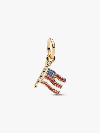 American Flag Dangle Charm