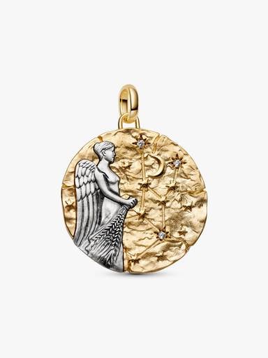Virgo Zodiac Oversized Medallion Charm - Image 2