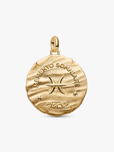 Pisces Zodiac Oversized Medallion Charm - Image 3
