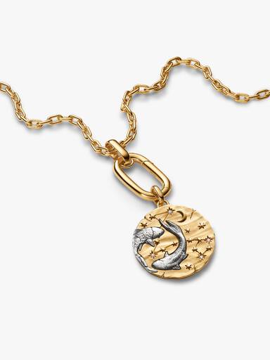 Pisces Zodiac Oversized Medallion Charm - Image 5