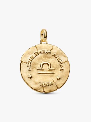 Libra Zodiac Oversized Medallion Charm - Image 3