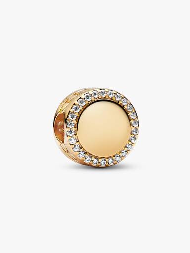 Engravable Sparkling Button Charm - Image 2
