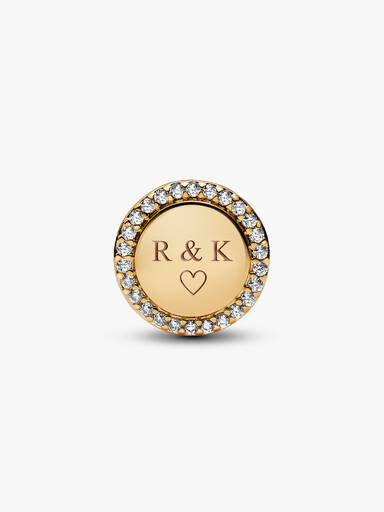 Engravable Sparkling Button Charm - Image 4
