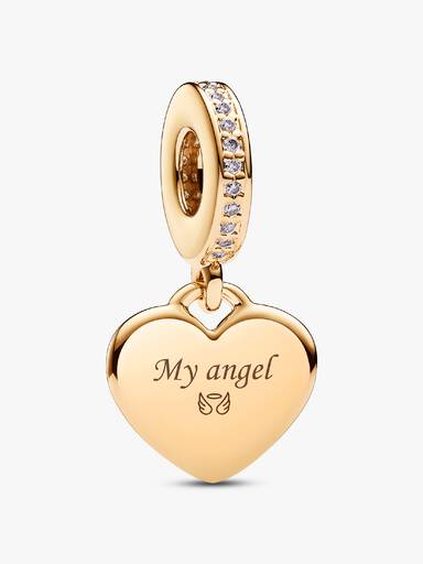 Engravable Heart Tag Dangle Charm - Image 4