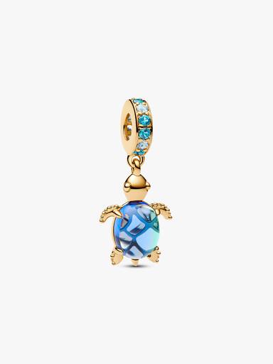 Sea Turtle Murano Glass Dangle Charm - Image 2