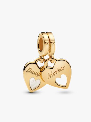 Mother-Daughter Splittable Heart Charm Bracelet Set - Image 3