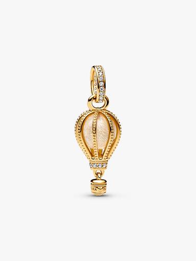 Sparkling Clear Hot Air Balloon Dangle Charm - Image 2