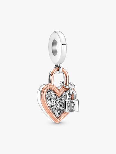Pandora Moments Studded Chain Necklace and Heart Dangle Set - Image 3