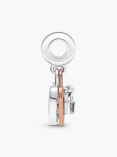 Heart Padlock Double Dangle Charm - Image 5
