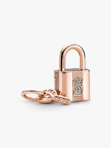Padlock & Key Dangle Charm - Image 2