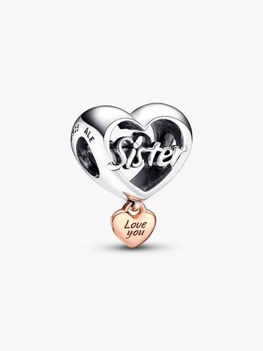 Love You Sister Heart Charm - Image 2
